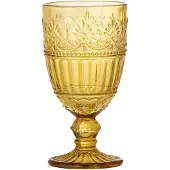Barlife Weinglas FEYZA Gelb 14x7 cm Glas 205 ml Geprägtes Muster
