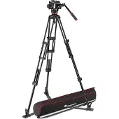 Manfrotto 504X & Alu Twin Ground Spreader Dreibeinstativ