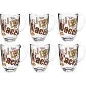 Leonardo Latte-Macchiato-Tasse "NAPOLI", bunt (mehrfarbig), H:12cm Ø:8,2cm, Glas, Trinkgefäße, Latte-Macchiato-Tasse, Latte Macchiato-Tasse, 380 ml, 3-farbig, 6-teilig