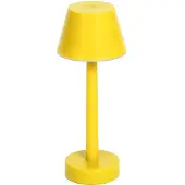 LINDBY LED-Akkuleuchte Gaja, gelb, USB, IP44, RGBW, dimmbar