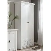 Home affaire Garderobenschrank , weiß, B:105cm H:207cm T:45cm, Schränke, Garderobenschrank, Höhe ca. 206 cm