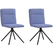vidaXL Esszimmerstühle 2 Stk. Jeansblau Stoff