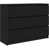 vidaXL Sideboard Schwarz Eichen-Optik 100x35x76 cm Holzwerkstoff