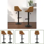 The Living Store Barhocker 2 Stk. Braun Samt