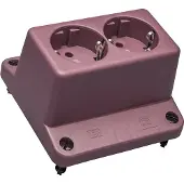 ABB 3640 Duale Schuko Socket Abdeckung Rot Recycelt - 1SPA007130F9240
