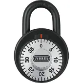 ABUS 78/50 B/DFNLI, Herkömmliches Vorhängeschloss, Zahlenschloss, Schließanlage, Schwarz, Silber, Gehärteter Stahl, U-förmig