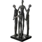 Casablanca by Gilde Dekofigur "Skulptur Group", braun (bronzefarben), B:12cm H:30cm T:12cm, Polyresin, Dekofiguren, Dekofigur, Dekoobjekt, Höhe 30 cm, mit Spruchanhänger, Wohnzimmer