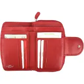 Golden Head Leder Geldbörse Polo RFID Protect Zipped Ladies Purse Wallet Red rot