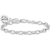 Thomas Sabo Charm-Armband "x HARIBO Schmuck: Charm-Armband" Gr. 17, silber (silberfarben), Armbänder, Damen, 17, Silber 925 (recycelt), Charm-Armband