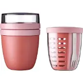 Mepal Lunchbox "Lunchpot mit Fruitpot Ellipse 2er Set", bunt (vivid mauve), B:2cm H:2cm L:2cm, Kunststoff, Lebensmittelaufbewahrungsbehälter, Lunchbox