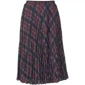 Goldner Sommerrock "Eleganter Karorock mit Schlupfbund", Damen, Gr. 50, blau (marine, rot, kariert), Obermaterial: 98% Polyester PES. 2% Elasthan EL., normal, Röcke Sommerrock, Ohne