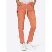 Casual Looks 5-Pocket-Jeans , Damen, Gr. 19, Kurzgrößen, orange (papaya), 72% Baumwolle, 25% Polyester, 3% Elasthan, unifarben, lang, Jeans 5-Pocket-Jeans