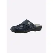 Belvida Pantolette , Damen, Gr. 37, blau (mittelblau), Veloursleder, Schuhe Pantolette