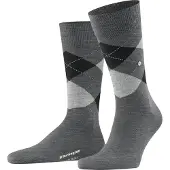 Burlington Herren Socken Edinburgh 21125-3180 46-50 - Asphalt Mel. - 46-50