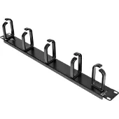 StarTech.com .com 1HE 19" Metall Kabelführung zur Rack-Montage, Kabelmanagementtafel, Stahl, Schwarz, 378,1 g