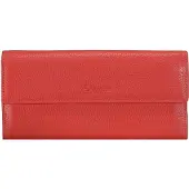 Esquire Leder Geldbörse Primavera Ladies Purse L Red rot