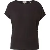 s.Oliver T-Shirt , Damen, Gr. 44, schwarz, Jersey, Obermaterial: 95% Viskose, 5% Elasthan, unifarben, regular fit taillenbedeckt, Rundhals, Shirts T-Shirt, mit Markenlabel