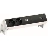 Bachmann DESK2 2xSchutzkontakt USB C, USB Charger 60W 0,2m GST18 weiss
