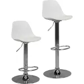 FineBuy HAINAN Barhocker Weiß Kunstleder Hocker Sitzhocker Tresenhocker Design Barstuhl Tresenstuhl Barmöbel