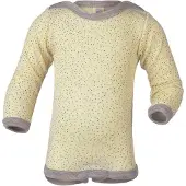 Engel - Baby-Body Langarm Mit Druckverschluss Schulter - Merinounterwäsche Gr 62/68 beige