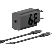 Motorola Ladegerät TurboPower 68 GaN mit 6,5A USB-C-Kabel, Schwarz