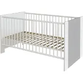 Trendteam Babyzimmer Kinderbett Pia Weiß Melamin/ 78 x 83 x 143 cm
