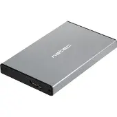 Natec Rhino GO, HDD / SSD-Gehäuse, 2.5", Serial ATA III, 6 Gbit/s, USB Anschluss, Grau