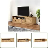 The Living Store TV-Schrank VIGO 156x40x40 cm Massivholz Kiefer
