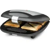 Rommelsbacher Sandwichmaker "ST 1410 "Fun for 4", schwarz (edelstahlfarben, schwarz), B:34cm H:13cm T:30cm, Sandwichmaker, Sandwichmaker