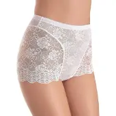 Sassa Panty "Panty Panty mit Elastik-Spitze 2 Stück", Damen, Gr. 36, 2 Stk., weiß, Unterhosen Panty