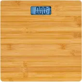 Wenko Digitale Personenwaage Körperwaage Fitnesswaage Gewicht Waage bis 180kg Bambus