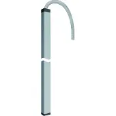 Hager DAF802000ELN Deckenanschlusssäule 1-seitig mit Schlauch Aluminium zu DA200 Länge 2m eloxiert
