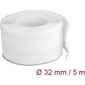 DeLOCK Geflechtschlauch mit Klettverschluss 5 m x 32 mm weiss