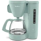 Moulinex Filterkaffeemaschine, Wassertank vorne, 1,25 l, Permanentfilter, schwenkbarer Filterhalter mit breitem Griff, Tropfstopp, Warmhaltefunktion,