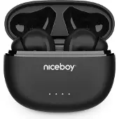 Niceboy PINSANC3POWB, Kabellos, Anrufe/Musik/Sport/Alltag, 20 - 20000 Hz, Kopfhörer, Schwarz