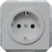 Siemens 5UB1468 DELTA profil SCHUKO-Steckdose mit erhöhtem Berühungsschutz, silber