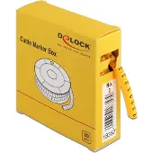 DeLOCK Kabelmarker Box, Nr: 3, gelb, 500 Stück, Gelb, 500 Stück(e)