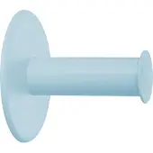 Koziol Toilettenpapierhalter PLUG 'N' ROLL, ohne Bohren, WC-Rollenhalter für das Aufbewahren von Toilettenpapier, Farbe: blau