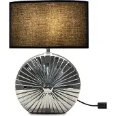 Konsimo Tischlampe "RITIM", Silber, Keramik