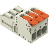Wago 831-1203 1-Leiter-Stiftleiste,Hebel,Push-in CAGE CLAMP,lichtgrau 8311203 - 24 Stück