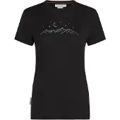 Icebreaker - Women's Merino150 TechLite S/S Sparkling Stars - Merinoshirt Gr M schwarz
