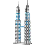 Tinisu Petronas Zwillingstürme Kuala Lumpur Modell LNO Micro-Bricks Bausteine