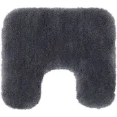 Gozze Badematte GÖZZE "»DELUXE«", grau (anthrazit), WC-Vorlegermit Ausschnitt, Polyester, Badematten, Badematte, mit extra hohem Flor
