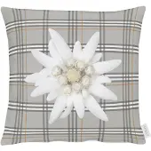 Apelt Dekokissen "Fanni" Gr. 1, grau (grau, bedruckt), B:45cm H:5cm L:45cm, Polyester, Dekokissen_Sitzkissen_Kissenhüllen, Dekokissen, Kissenhülle mit Füllung, 1 Stück