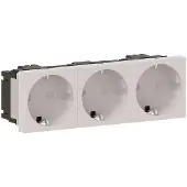 Ggk 6940 Steckdose 3-fach gerade M45-3G-9010, 45x45mm erhöhter Berührungsschutz, weiß M45-3-Steckdose M453Steckdose