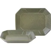 Creatable Servierschale "Box", grün, B:17cm T:22cm, Steinzeug, Schüsseln, Servierschale, Snackschale, Topaktueller „Street Food“ Trend