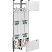 Hager ZK51X7N Komplettfeld, universZ, 1350mm, 4 Zählerplätze, 2-feld, Ausführung Thüringen