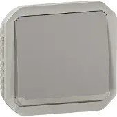 Legrand 069536L Plexo New Einsatz Taster Wechselkontakt beleuchtet 10A, Steckklem,IP55,IK08,Grau