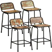 vidaXL Barhocker 4 Stk. 46x35,5x70 cm Altholz Massivholz