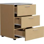VCM Nachttisch "Holz Nachtschrank Nachttisch Schublade Testalo", weiß (honig, eiche, weiß), B:46cm T:42cm, Tische, Nachttisch